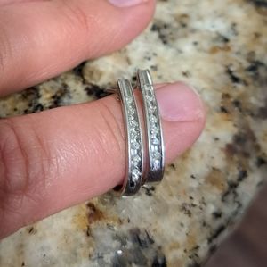 White Gold and Diamond Earrings